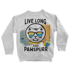 Live Long & Pawspurr Kids Sweatshirt