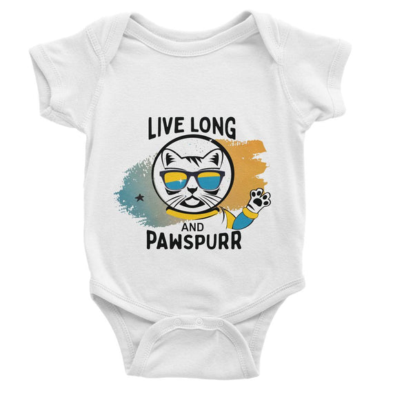 Live Long & Pawspurr Baby Bodysuit