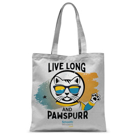 Live Long & Pawspurr Sublimation Tote Bag