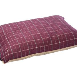 Premium Comfy Cushion Medium Wine Check (SRP £31.99)