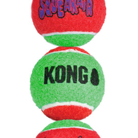 Kong Holiday SqueakAir Balls Medium 3-pack (SRP £3.75)