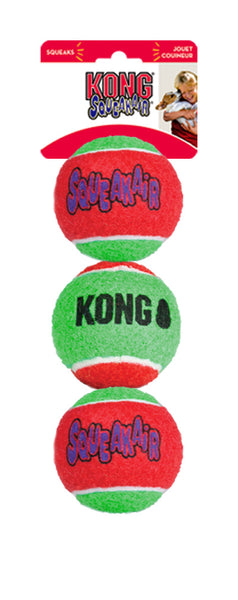 Kong Holiday SqueakAir Balls Medium 3-pack (SRP £3.75)