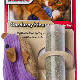 Kong Cat Refillable Catnip Corduroy Mouse (14cm) (SRP £3.55)