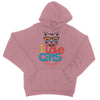 I Love Cats College Hoodie