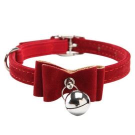 Flocking Bow Tie Collar with Bell