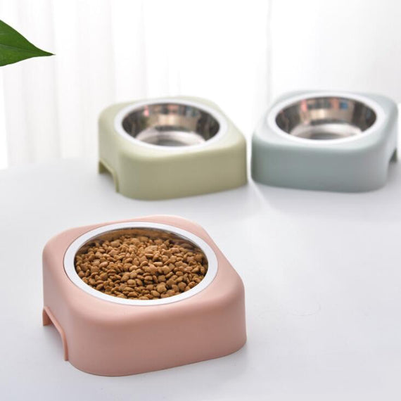 TECHOME New Special Cat Dog Bowl Stainless Steel Bowl PP Chassis Detachable Pet Feeder Home Cat Eating Tool Hygiene Cat Dog Bowl